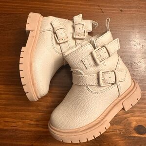 Cat & Jack Cream/Light Pink Kids Boots